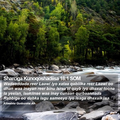 Sharciga Kunoqoshadiisa 18:1 SOM Bible Verse Image