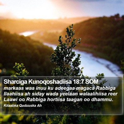Sharciga Kunoqoshadiisa 18:7 SOM Bible Verse Image