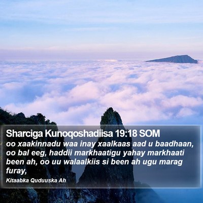 Sharciga Kunoqoshadiisa 19:18 SOM Bible Verse Image