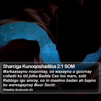 Sharciga Kunoqoshadiisa 2:1 SOM Bible Verse Image