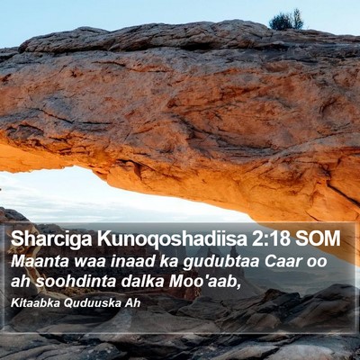 Sharciga Kunoqoshadiisa 2:18 SOM Bible Verse Image