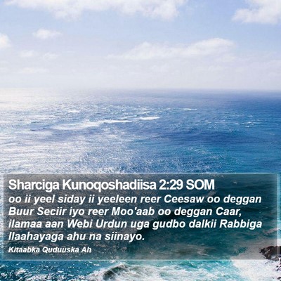 Sharciga Kunoqoshadiisa 2:29 SOM Bible Verse Image