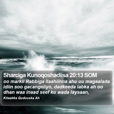 Sharciga Kunoqoshadiisa 20:13 SOM Bible Verse Image