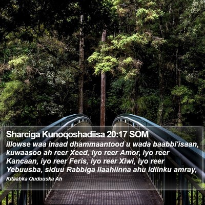 Sharciga Kunoqoshadiisa 20:17 SOM Bible Verse Image