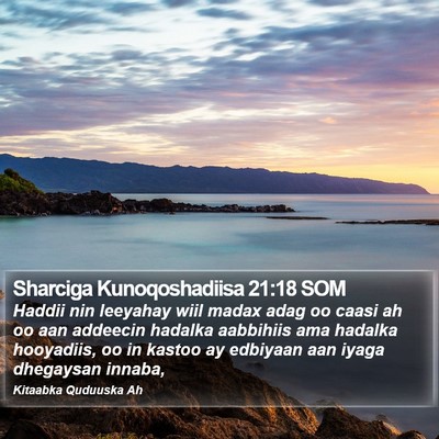 Sharciga Kunoqoshadiisa 21:18 SOM Bible Verse Image