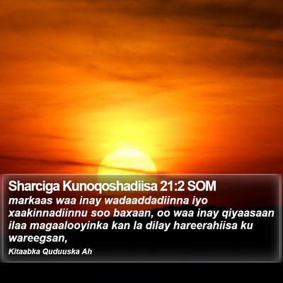 Sharciga Kunoqoshadiisa 21:2 SOM Bible Verse Image