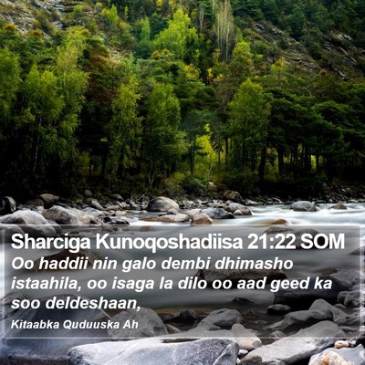 Sharciga Kunoqoshadiisa 21:22 SOM Bible Verse Image