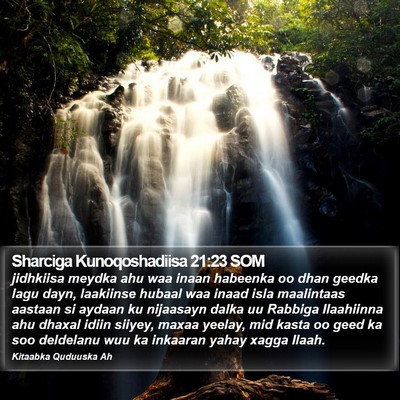 Sharciga Kunoqoshadiisa 21:23 SOM Bible Verse Image