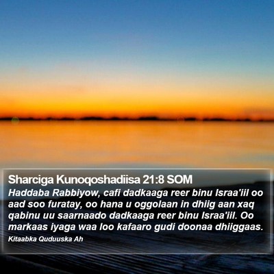 Sharciga Kunoqoshadiisa 21:8 SOM Bible Verse Image