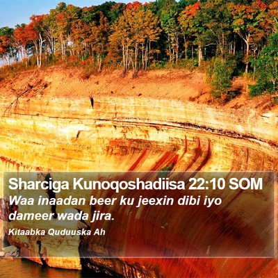 Sharciga Kunoqoshadiisa 22:10 SOM Bible Verse Image