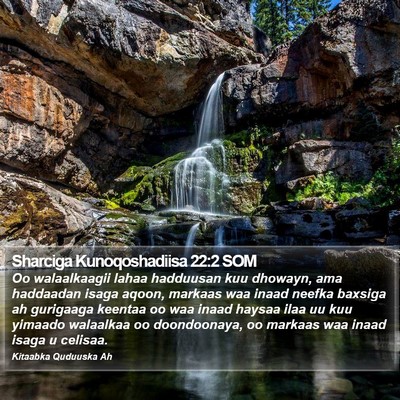 Sharciga Kunoqoshadiisa 22:2 SOM Bible Verse Image