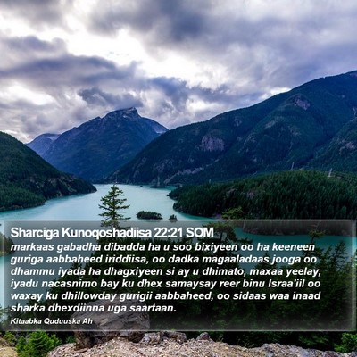 Sharciga Kunoqoshadiisa 22:21 SOM Bible Verse Image