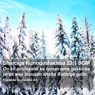 Sharciga Kunoqoshadiisa 23:1 SOM Bible Verse Image
