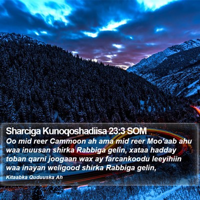 Sharciga Kunoqoshadiisa 23:3 SOM Bible Verse Image