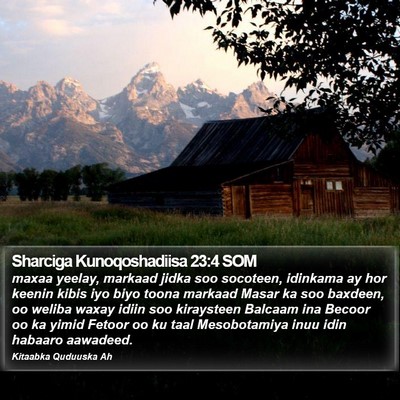 Sharciga Kunoqoshadiisa 23:4 SOM Bible Verse Image