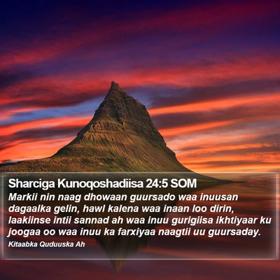 Sharciga Kunoqoshadiisa 24:5 SOM Bible Verse Image