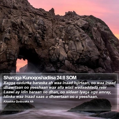 Sharciga Kunoqoshadiisa 24:8 SOM Bible Verse Image