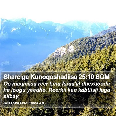 Sharciga Kunoqoshadiisa 25:10 SOM Bible Verse Image