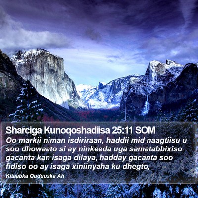 Sharciga Kunoqoshadiisa 25:11 SOM Bible Verse Image