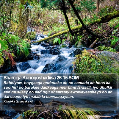 Sharciga Kunoqoshadiisa 26:15 SOM Bible Verse Image