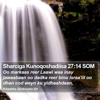 Sharciga Kunoqoshadiisa 27:14 SOM Bible Verse Image