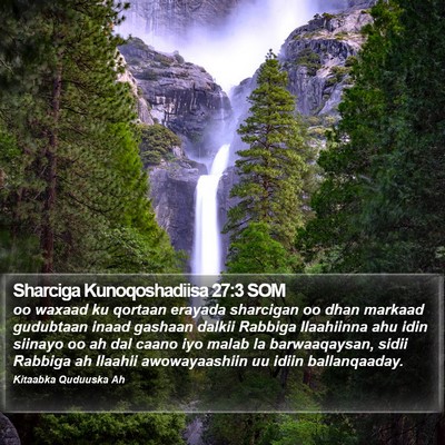 Sharciga Kunoqoshadiisa 27:3 SOM Bible Verse Image