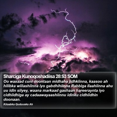 Sharciga Kunoqoshadiisa 28:53 SOM Bible Verse Image