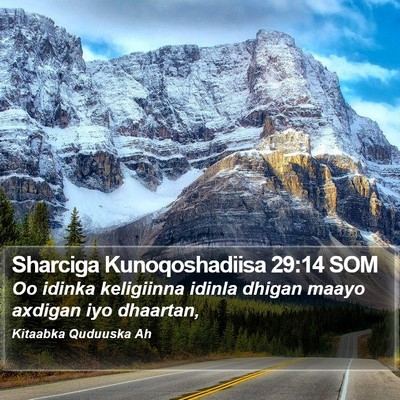 Sharciga Kunoqoshadiisa 29:14 SOM Bible Verse Image