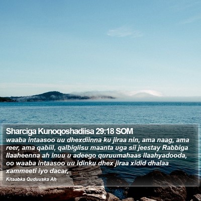 Sharciga Kunoqoshadiisa 29:18 SOM Bible Verse Image