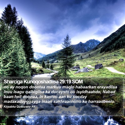 Sharciga Kunoqoshadiisa 29:19 SOM Bible Verse Image