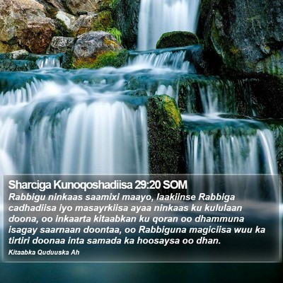 Sharciga Kunoqoshadiisa 29:20 SOM Bible Verse Image