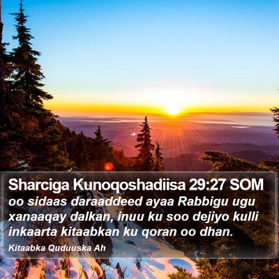 Sharciga Kunoqoshadiisa 29:27 SOM Bible Verse Image