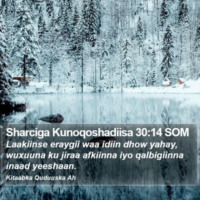 Sharciga Kunoqoshadiisa 30:14 SOM Bible Verse Image