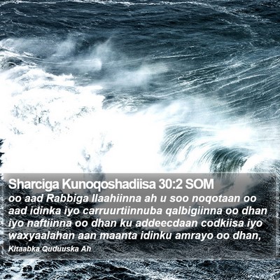 Sharciga Kunoqoshadiisa 30:2 SOM Bible Verse Image