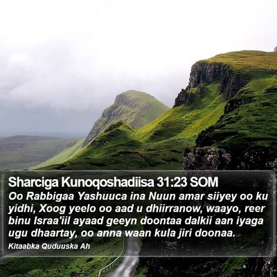 Sharciga Kunoqoshadiisa 31:23 SOM Bible Verse Image