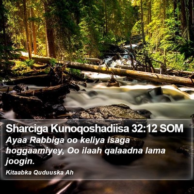 Sharciga Kunoqoshadiisa 32:12 SOM Bible Verse Image