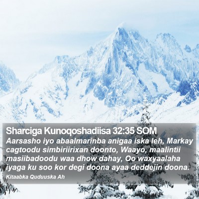 Sharciga Kunoqoshadiisa 32:35 SOM Bible Verse Image