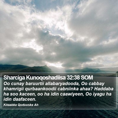 Sharciga Kunoqoshadiisa 32:38 SOM Bible Verse Image
