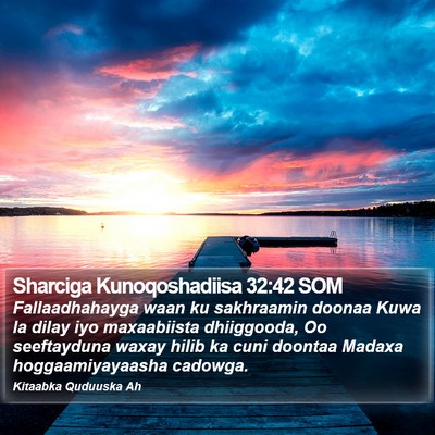 Sharciga Kunoqoshadiisa 32:42 SOM Bible Verse Image