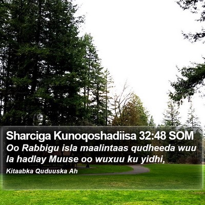 Sharciga Kunoqoshadiisa 32:48 SOM Bible Verse Image