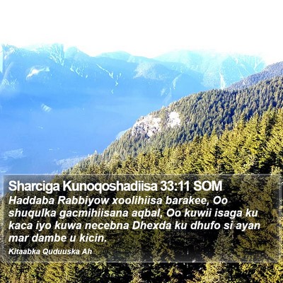 Sharciga Kunoqoshadiisa 33:11 SOM Bible Verse Image