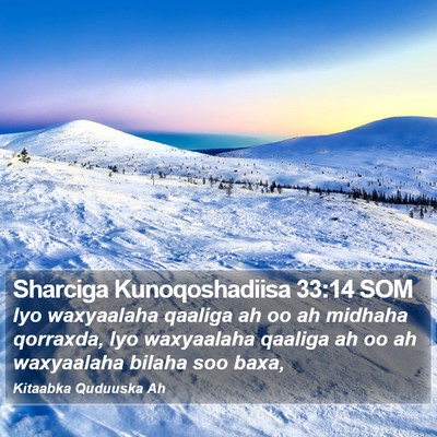 Sharciga Kunoqoshadiisa 33:14 SOM Bible Verse Image