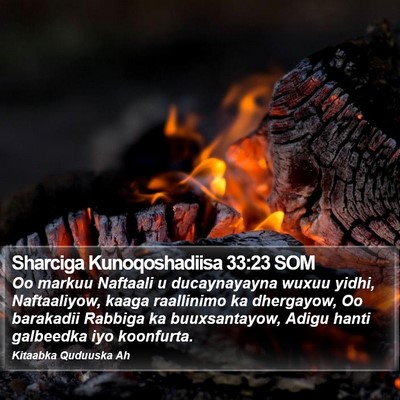 Sharciga Kunoqoshadiisa 33:23 SOM Bible Verse Image