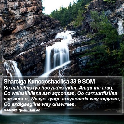 Sharciga Kunoqoshadiisa 33:9 SOM Bible Verse Image