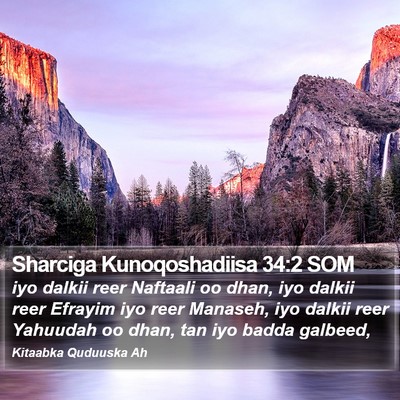 Sharciga Kunoqoshadiisa 34:2 SOM Bible Verse Image