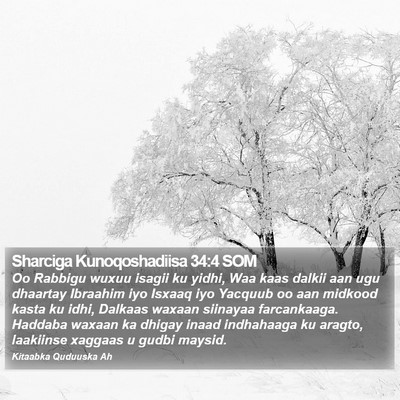 Sharciga Kunoqoshadiisa 34:4 SOM Bible Verse Image