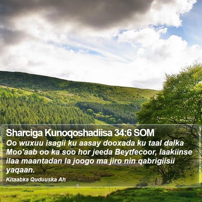 Sharciga Kunoqoshadiisa 34:6 SOM Bible Verse Image