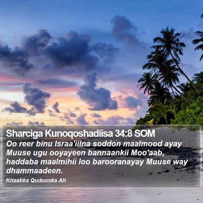 Sharciga Kunoqoshadiisa 34:8 SOM Bible Verse Image
