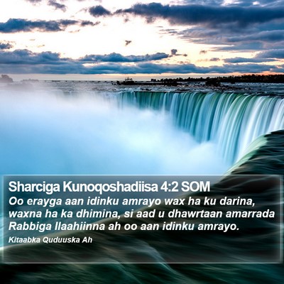 Sharciga Kunoqoshadiisa 4:2 SOM Bible Verse Image