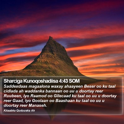 Sharciga Kunoqoshadiisa 4:43 SOM Bible Verse Image